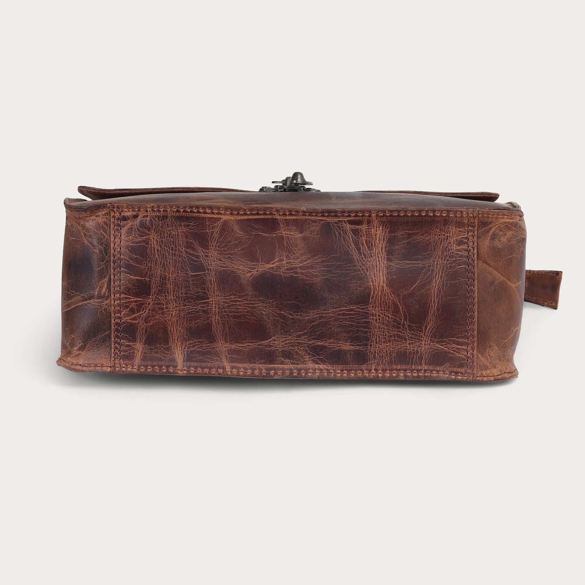 Vintage Brown Leather Crossbody Purse – Full Grain Handmade Everyday Shoulder Bag for Women