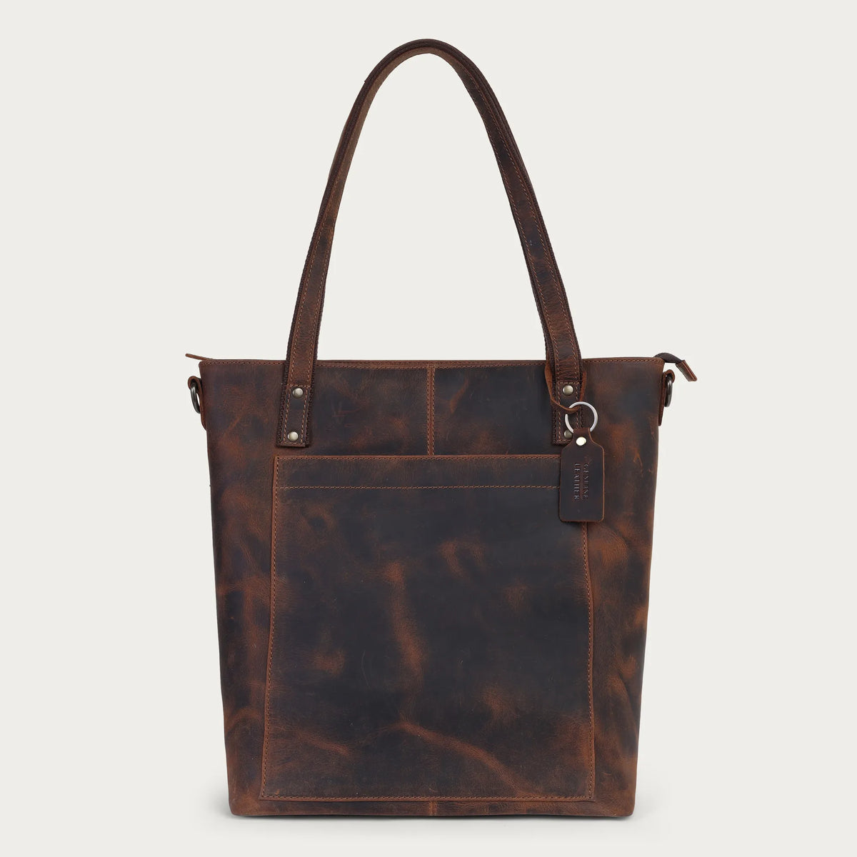 Vintage Brown Leather Tote