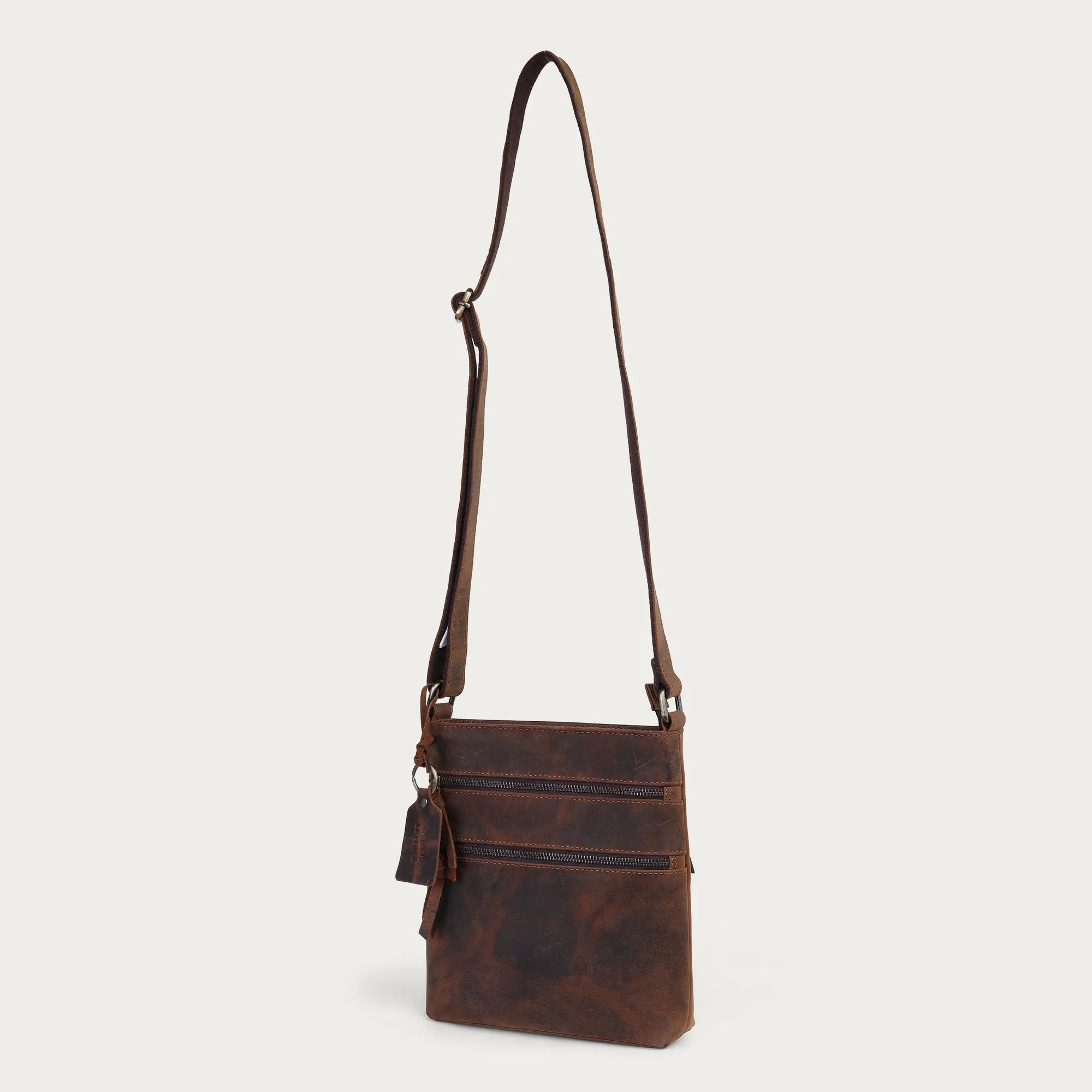 Genuine Leather Crossbody Bag – Compact, Personalized Daily Bag | Gift for Mother | Handcrafted by Skilled Artisans