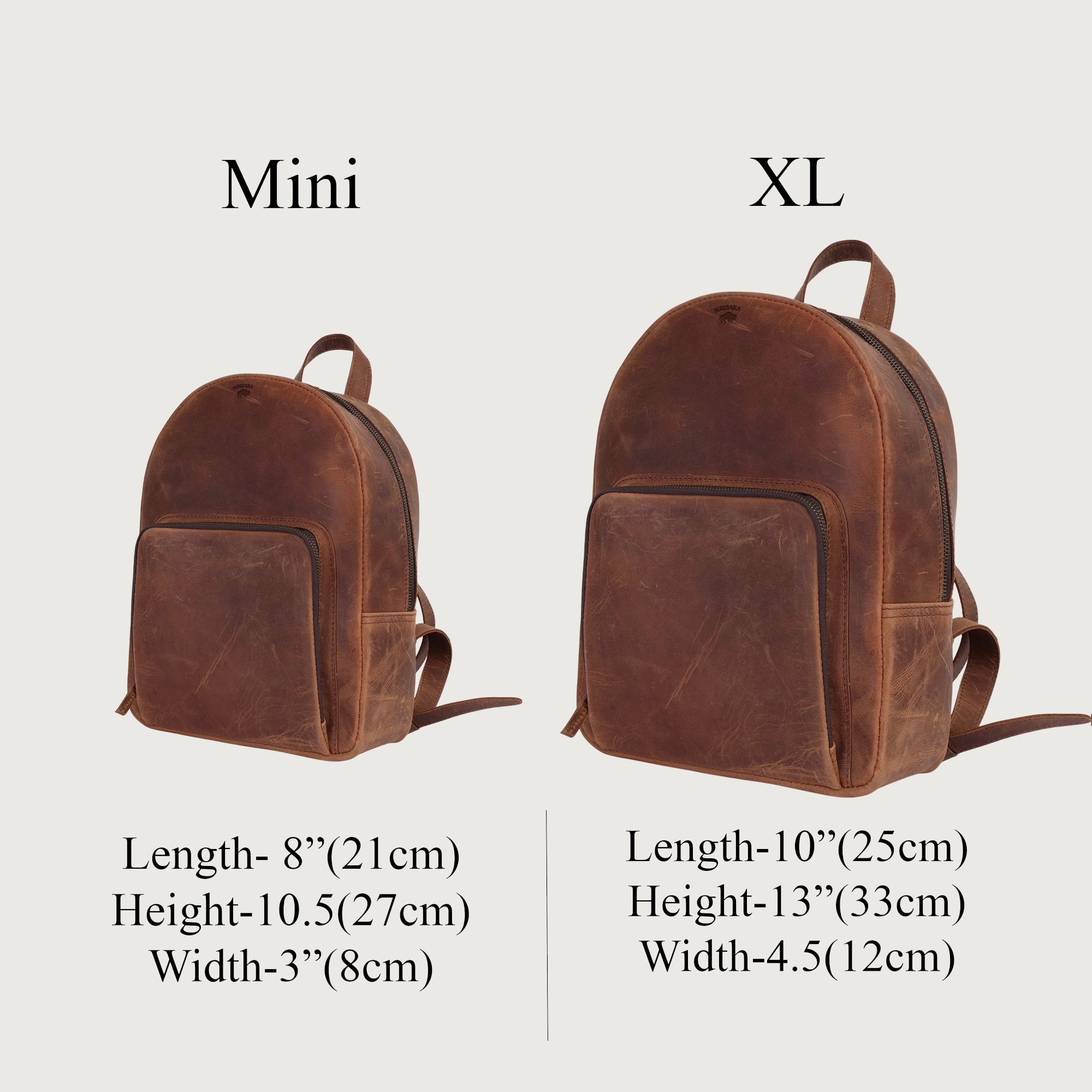 Rustic Leather Backpack for Women – Handmade Full-Grain Travel & School Bag | Personalized Gift for Teens | Distress Brown