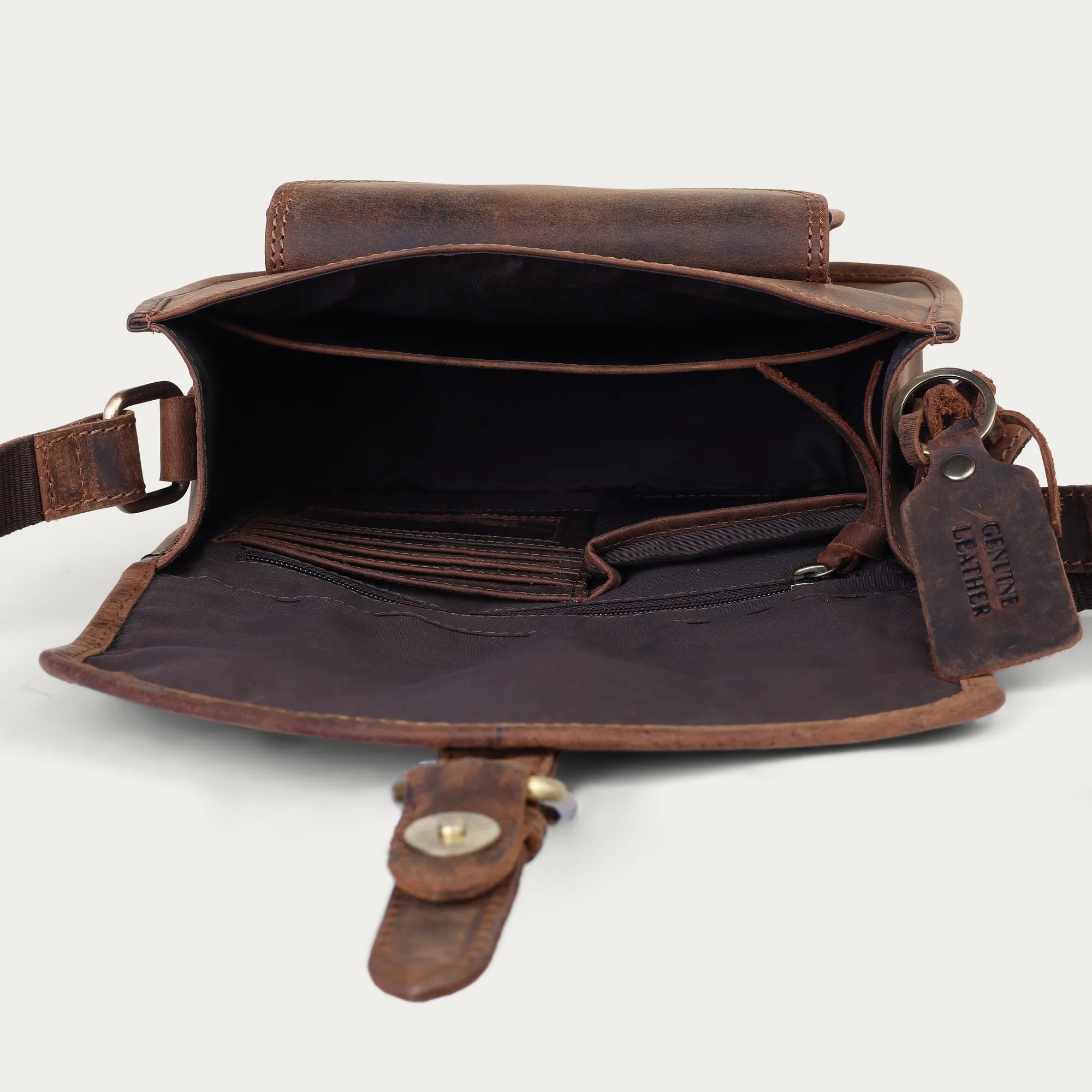 Leather Saddle Bag – Full Grain Leather Crossbody | Handmade Gift for Her | Travel Friendly & Ready to Ship