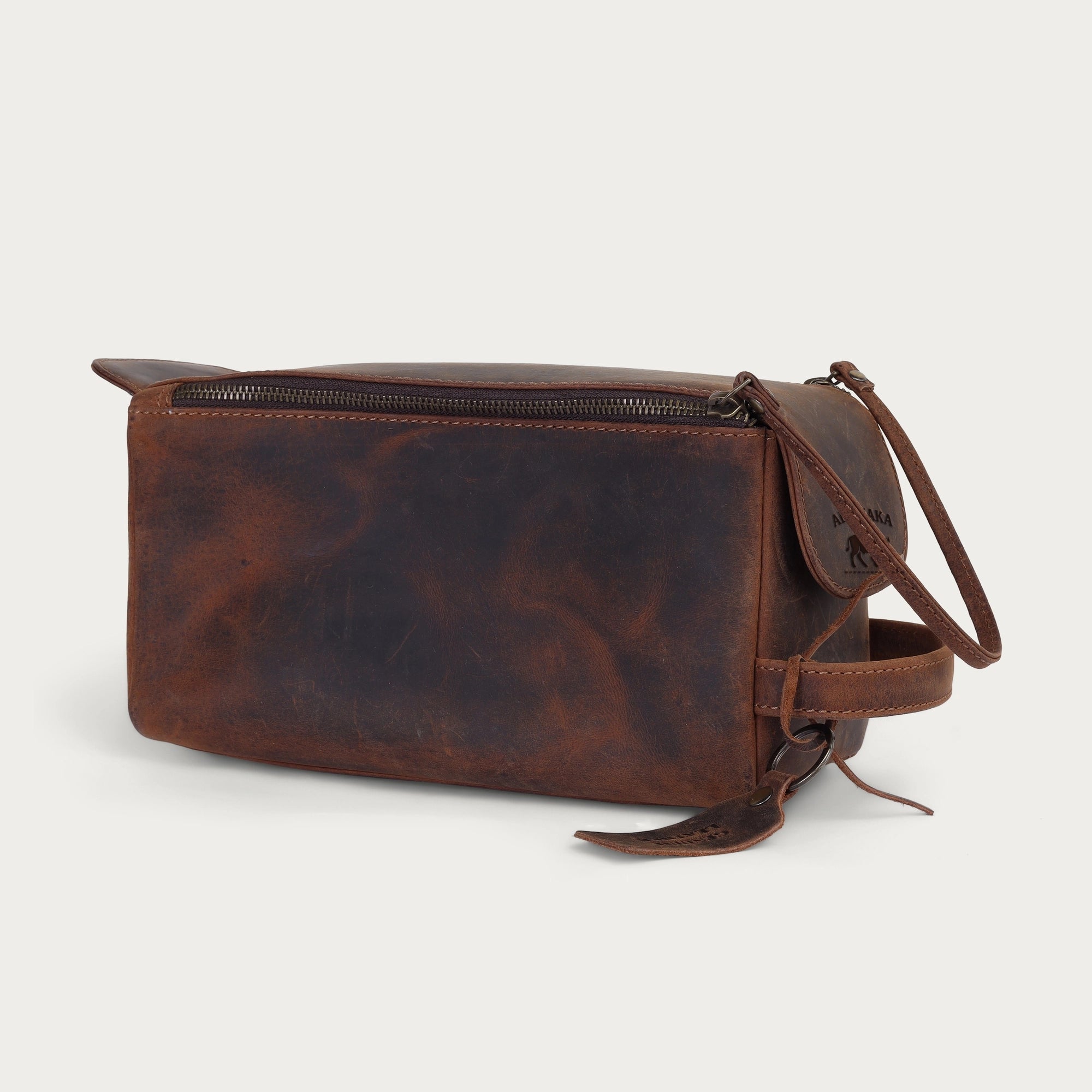 Handmade Leather Makeup Kit for Women – Personalized Toiletry Pouch | Gift for Wife or Girls