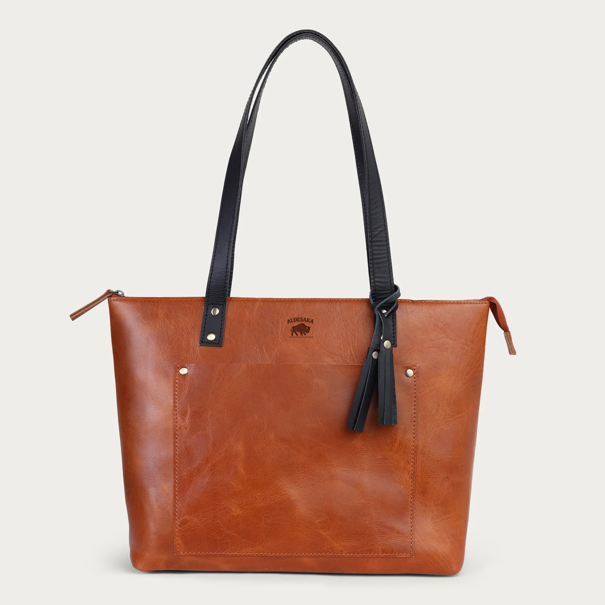 Tan Leather Tote Bag – Full Grain Handmade Everyday Carry
