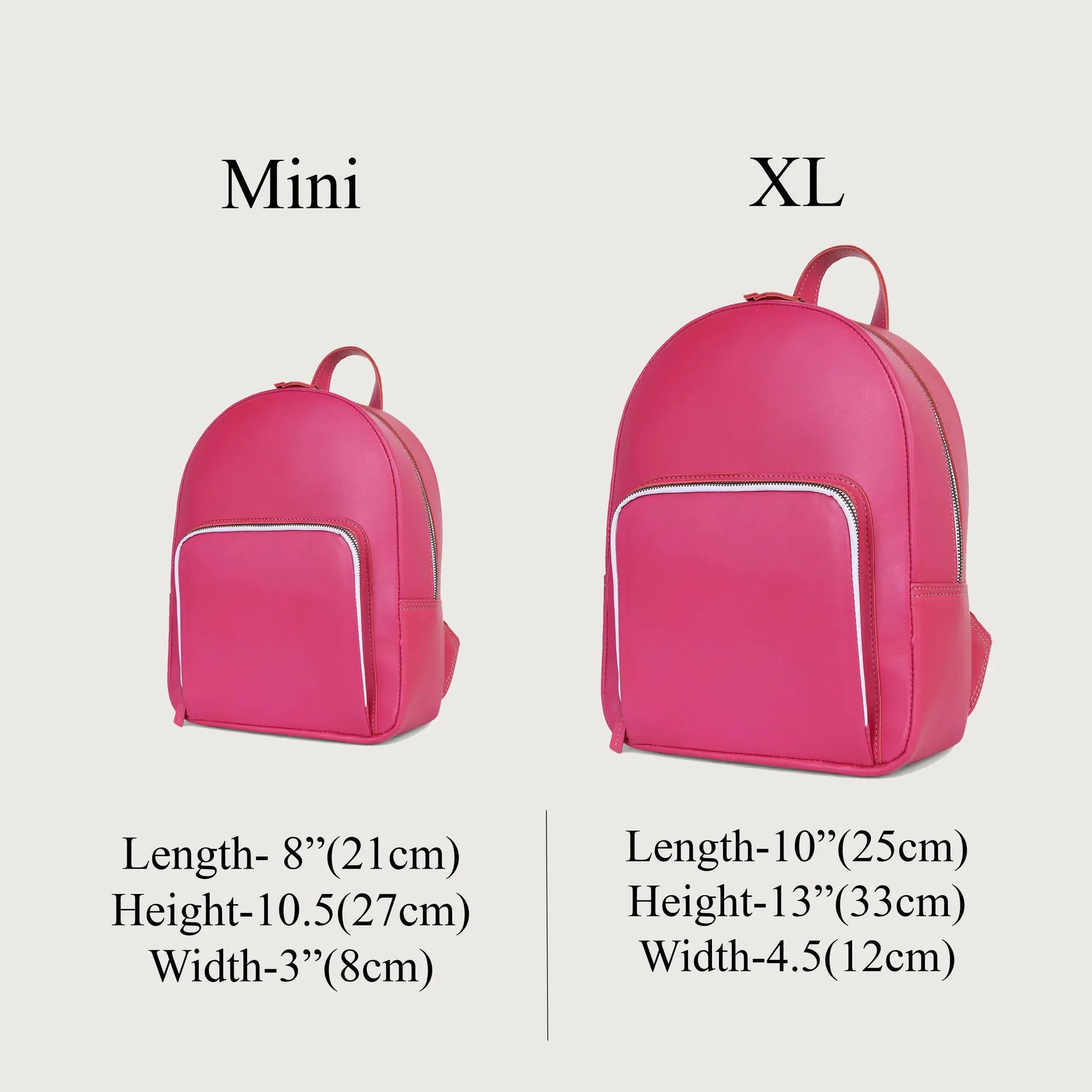 Pink Leather Backpack for Women
