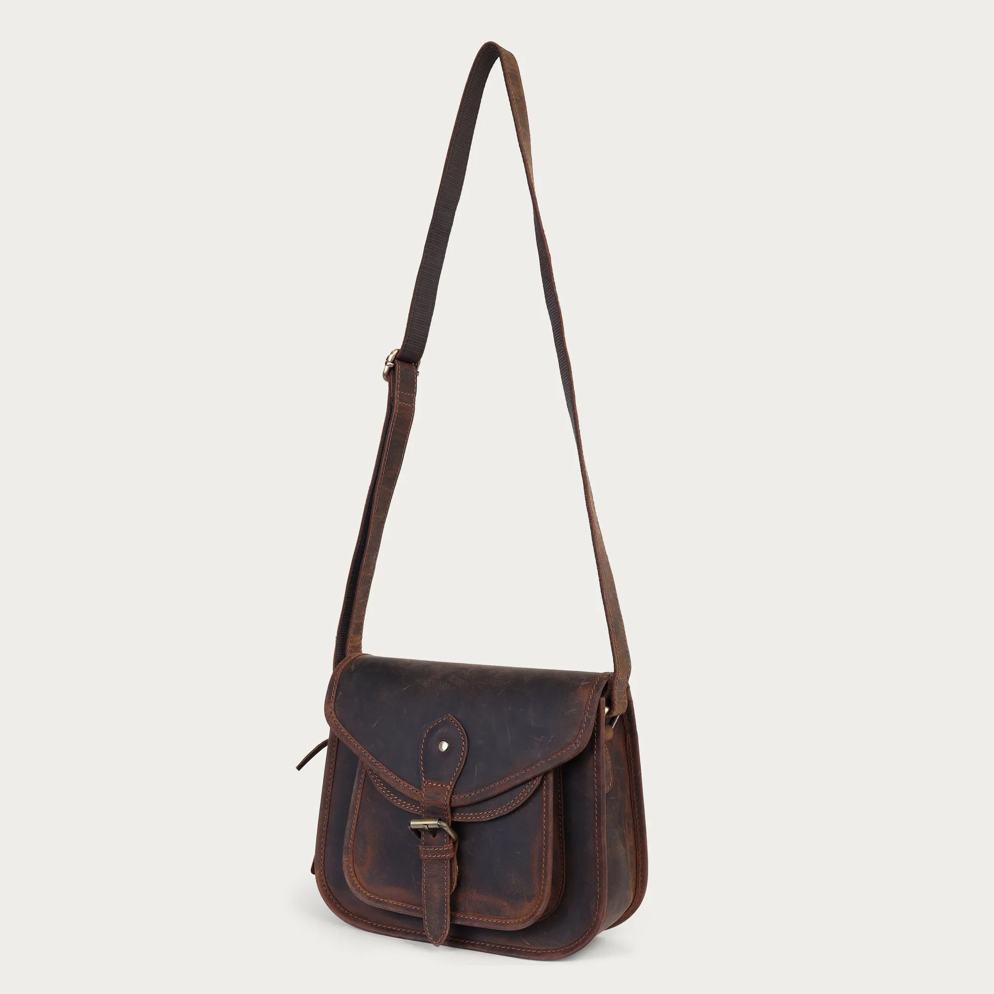 Leather Saddle Bag – Full Grain Leather Crossbody | Handmade Gift for Her | Travel Friendly & Ready to Ship