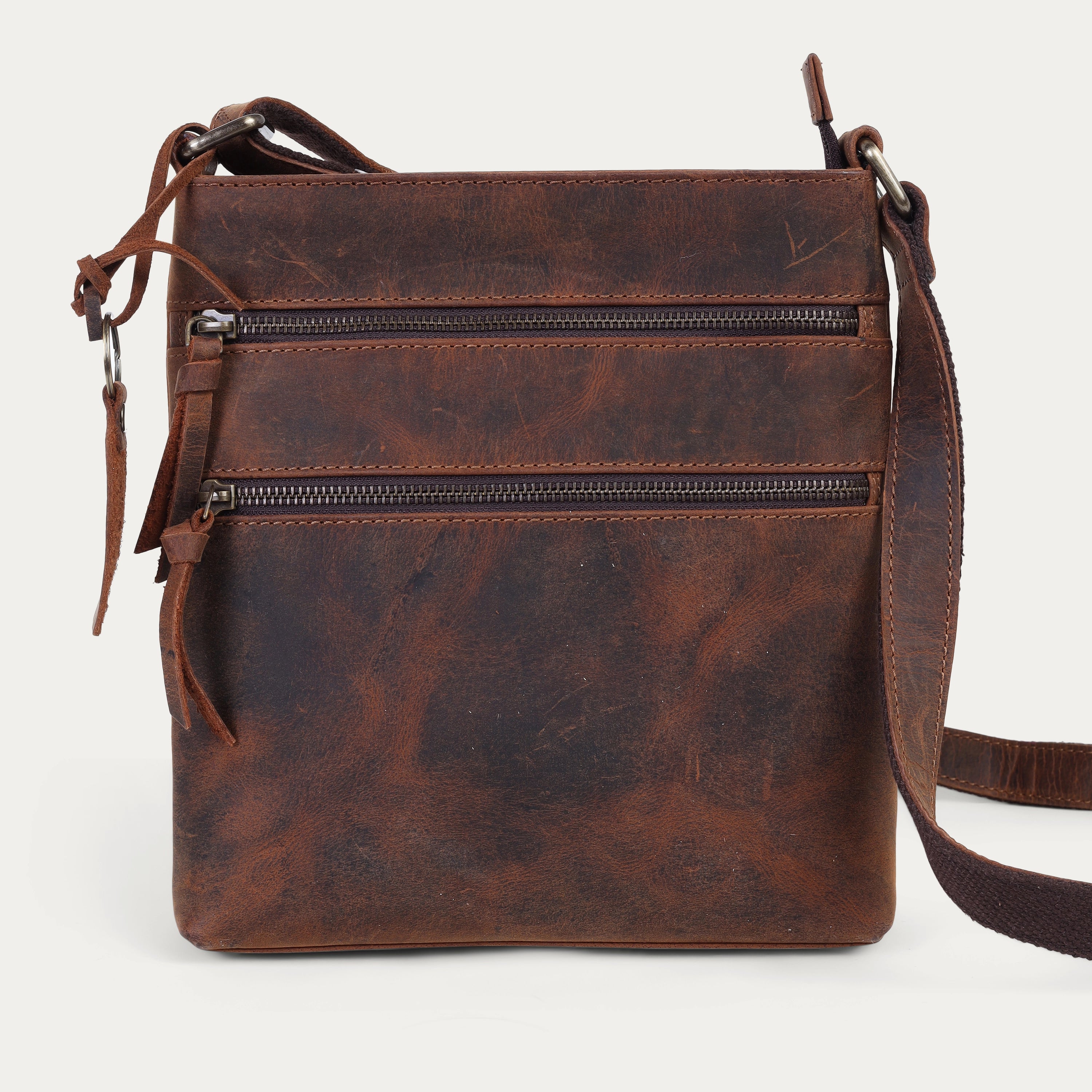 Genuine Leather Crossbody Bag – Compact, Personalized Daily Bag | Gift for Mother | Handcrafted by Skilled Artisans