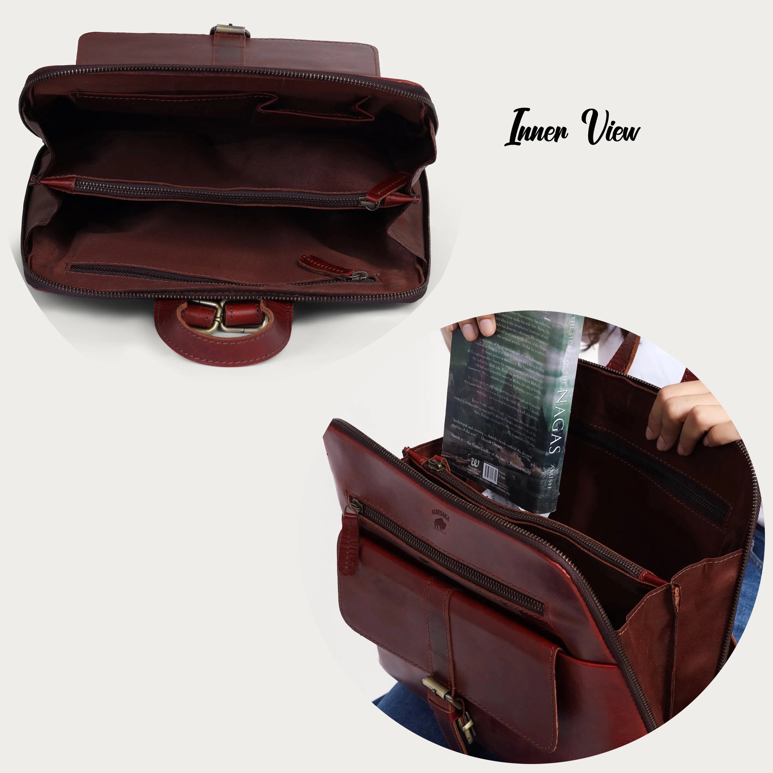 Wine Leather Backpack – Handmade Full Grain Burgundy Backpack for Women