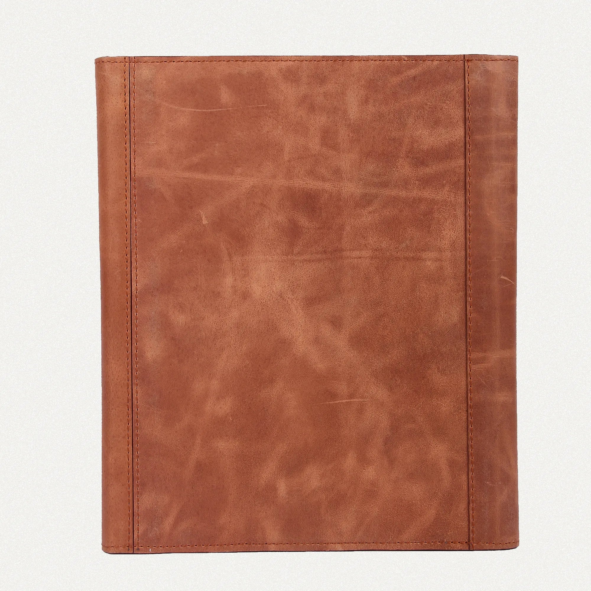 Tan Full-Grain Leather Portfolio – A4 & A5 Document Folder with Magnetic Closure