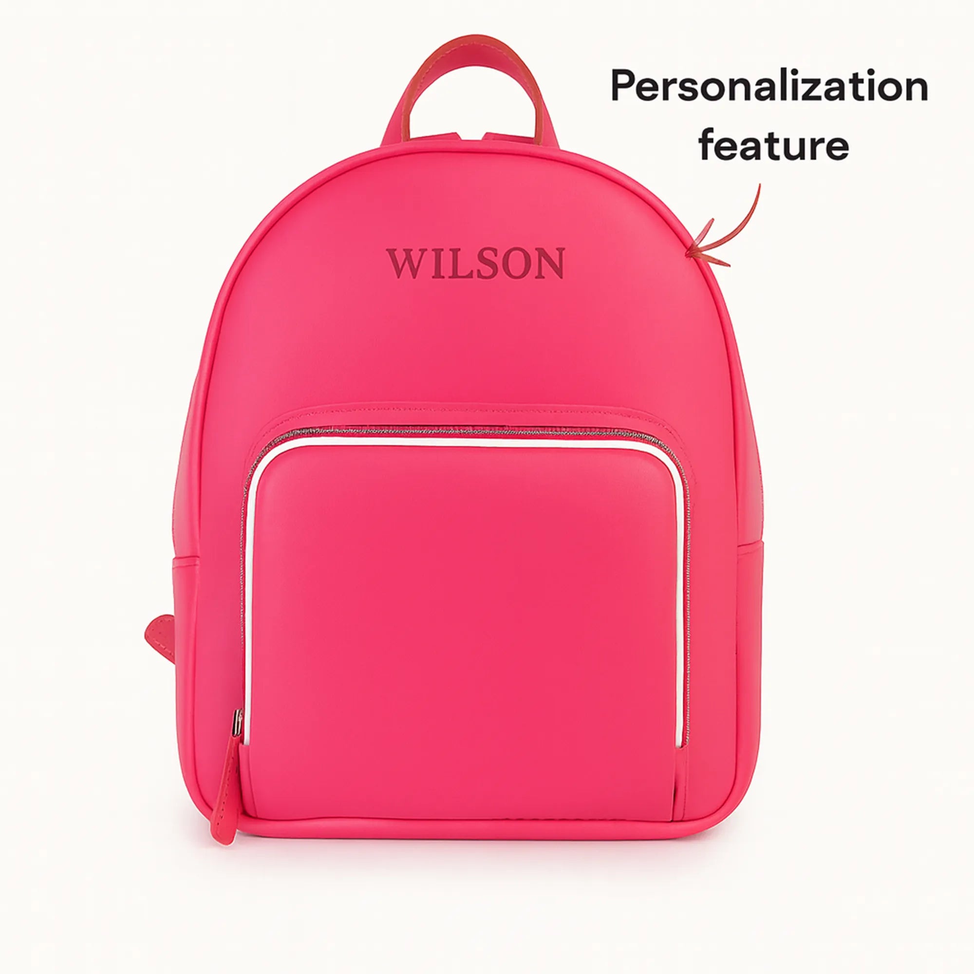 Pink Leather Backpack – Handmade Full Grain Minimalist Bag for Women