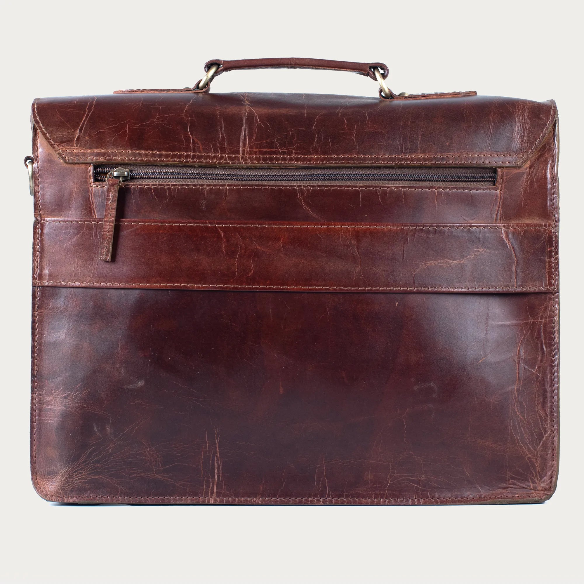 Full Grain Distressed Leather Messenger Bag – Handmade Buckle Flap Satchel for Men & Women | Laptop Work Bag in 14” 16” 18” Sizes | Rustic Gift for Him